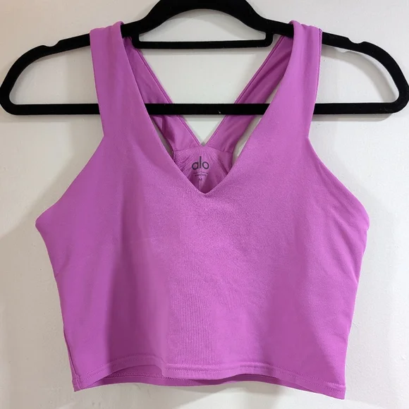 ALO Yoga Vibrant Pink Sports Bra - Picture 1 of 4